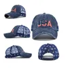 브랜든 자수 야구 모자 미국 국기 모자 코튼 조정 모자 ZZB14437