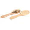 Party Favorit Naturlig Bambu Brush Hälsosam Vård Massage Hair Combs Antistatic Detangling Airbag Hairbrush Hair Styling Tool Sn4438