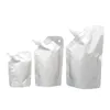 2021 Saco de bico de folha de alumínio do Doypack para beber saco de armazenamento líquido geléia molho de leite óleo transparente