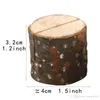 Tree Stump Place Card Holders Clips Wedding Hotel Table Photo Memo Number Name Holder Clip Wooden Craft Party Table Decoration WVT1212