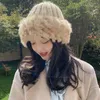 Gorro de boina de felpa de lana sintética de estilo francés para mujeres y niñas, gorro de punto con estampado de leopardo Vintage para invierno, gorro de punto de artista a la moda cálido para invierno 2020