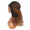 Fasce per capelli da donna europee e americane Parrucche lunghe per capelli ricci, foulard africani, copricapo in fibra chimica di piccolo volume sfumato marrone Produttori all'ingrosso