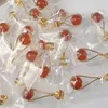 2022 NOWY prawdziwy karnelian kryształowy wisiork naszyjnik owinięty 18 -karatowy złoty czerwony agat uzdrawiający kamień dla kobiet ręcznie robiony biżuteria hurtowa