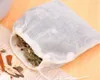 Venda por atacado venda quente portátil 100 pc 8x10cm algodão muslin reutilizável sacos sacos de embalagem de batalha de banho ervas filtrar chá