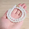 Super Natural Het Nephrite White Jade 9mm Round Bead Necklace High-grade Atmosphere Delicate Greasy Women's Money1