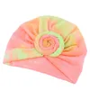 Baby Tie Dye Donuts Cappelli Cappelli annodati Fasce per bambini India Cappellini Neonate Slouchy Berretti Berretto con teschio Baby Turban Head Wraps DB448