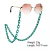 Akrylowe okulary przeciwsłoneczne Łańcuch antypoślizgowy Podróżujący Okulary Uchwyt Uchwyt Łańcuchy Smycz Sznura Neck Strap Liny Dla Kobiet Kobiet