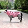 Vattentät hund regnrockar Fashion Dogs Jacket Wear Jumpsuits med huva för små medelstora petrockdräkt LJ200923