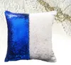 sublimation Mermaid Sequin Pillow Case Mermaid Toy Pillow Cover Decorative Cushion Cover Reversible Sequin Pillowcase Home Decor 40*40CM