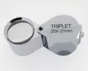 Mini 30,20,10x21mm Loupes Smycken Diamant Förstoringsglas Förstoringsglas Smycken Portabel Loupe Förstoringsglas Silverfärg med Retail Box 2021