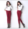 size Winter Women Skinny Slim Thick Fleece Velvet Leggings Warm Pants High Waist Elastic Panelled Lady red Casual long Trousers