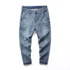 Elastische stretch jeans broek losse fit denim broek herenmerk mode mode lente herfst slijtage en gewassen jean broek 201123