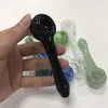 4 Inch Nieuwe Gekleurde Glazen Hand Pijp Roken Oliebrander Glazen Pijpen Glazen Lepel Pijp Mini Dab Rigs Kleine hand Pijpen Voor Tabak