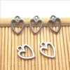 Lot 100 stks Mini Hart Antiek Zilver Charms Hangers Sieraden Maken DIY Sleutelhanger Pendant voor Armband Oorbellen 11 * 8mm DH0831