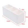 3 Lattices Makeup Brush Organizer Cosmetic Pen Storage Container Plastics Table Eyebrow Brush Holder Standing Storeage Box2656