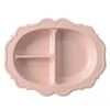 Toddler Infant Baby Dinner Bowl Dishes Bamboo Fiber Separated Child Food Plates Kids Dinnerware Tableware Tray G1221