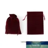 1 Pack Multi Size Wine Red Drawstring Velvet Bags Organza Storage Pouches For Christmas Wedding Gift Bags Jewelry Packaging