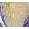 100pcs/lot 24 Colors Artificial Silk Flower Wisteria Flower Vine Home Garden Wall Hanging Rattan DIY Party Wedding Decoration 1022