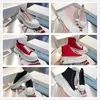 2023 Lüks Tasarımcı Boots Moda Basağı Slick Tuval Sneaker Gelen Platform Ayakkabıları Yüksek Üçlü Siyah Beyaz Kraliyet Soluk Pembe Kırmızı Kadınlar Günlük Chaussures