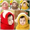 Bebê inverno quente beanie chapéus pet doggy formas de malha crianças meninos meninas cute boné com lenço fashion festa chapéu venda quente12 5bh e1