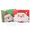 Nouveau réveillon de Noël grande boîte-cadeau Santa Papercard Kraft présent fête faveur boîte à bonbons rouge et vert faveur de fête T2I51659