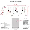 Светодиодные звезды лунный занавес огни звездные спальни гостиной украшения лампы романтические креативные огни строки 201203