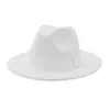FS Vintage Clásico Fieltro Jazz Jazz Fedora Sombreros Ancho Cowboy Panamá Cap para Mujeres Hombres Blanco Red Trilby Bowler Top Hat