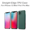 Buzlu Yumuşak Silikon Kılıf iPhone 12 Mini / Pro / Pro Max Ultra Slim Cep Telefonu TPU Koruyucu Kapak Düz Kenar Cep Telefonu Olaylar İçin