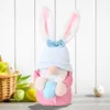 Easter Bunny Gnome Egg Decoration Handmade Faceless Ornaments Doll Rabbit Plush Toys Holiday Home Party Kids Gifts W2