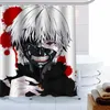 Aangepaste Tokyo Ghoul Anime douchegordijn Waterdichte stofbad 180x180cm Polyester badkamer T200711
