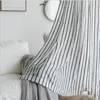 Curtain & Drapes Nordic Simple Decoration Sheer For Living Room Pinstriped Window Screens Bedroom Study Brown Coffee Black Curtains One Pane