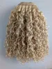 Chinese Virgin Remy Curly Hair Weft Human Top Extensions blonde 6130 Color 100g one bundle6124866