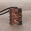 Hocus Pocus Spell Book Necklace,Witches Sanderson Sister Halloween Jewelry Double Sided 3D Book Prop Replica Pendant Wholesale Y1220