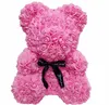 Härlig björn av rosor utan LED Presentförpackning Teddy Rose Soap Foam Flower Artificial New Year Presenter för Alla hjärtans daggåva