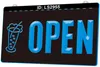 LS2955 Beer Drink Coffee Bar Open 3D Gravure LED Light Sign Wholesale Retail