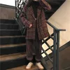 Coat Women Korean Loose Plaid Woolen Jacket for Middle and Long-style with A Wide Set of Slim Jackets In Spring 201102