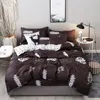 4 pz / set Biancheria da letto Set 19 Style Prodotti per la casa Prodotti di cotone Aloe Set da letto in cotone foglie plaid moderno lenzuolo foglio foglio piumino copertura piumino LJ200818