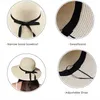 Furtalk Summer Straw Hat For Women Beach Sun Hat Wide Brim Travel Panama Bucket Bucket Feme Feme Sun Protection Cap pour femelle Y200602