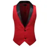 Wit Sjaalkraag Tuxedo Vest Mannen Pak Jurk Merk Slanke Mouwloze Vest Vest Mannelijke Partij Bruiloft Bruidegast Gilet Homme Kostuum 220225