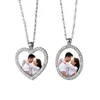 التسامي زوجين قلادة الإحسان فارغة diy الماس القلائد قلادة مجوهرات على شكل قلب هدية عيد الحب رومانسية