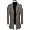 FGKKS Winter MEN NEW WOOL COATH NEW FASHION SOLD SOLD WARD WOLL WOLLENS WOOLEN PEA COAT TRENCH COAT Overcoat LJ201106