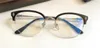 Nya glasögon design tang optisk recept spegel katt ögon halvram klassisk stil affärs elit stil optisk platt lins högsta kvalitet