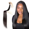 Dilys longa reta extensões de cabelo humano brasileiro virgem remy extensões de cabelo tramas cor natural 30 32 34 inch1993141