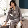 Pigiama per allattamento premaman in cotone autunno-inverno Abbigliamento da notte per allattamento al seno per le donne incinte Abiti da notte per gravidanza LJ201120