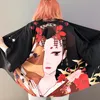 Kimono Frauen Yukata Haori japanische Kimono Strickjacke Yukata weibliche japanische Streetwear Samurai Japan Kleidung Cosplay FF202101