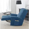 Velvet Plush Recliner Cover Split Design Stretch Lazy Boy Chair Sounger Single Seas Soffa Sofa Slipcover Fåtölj S 220302