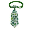 St Patrick's Day Dog Bowtie Lucky Green Clovers Patterns Irish Festival Holiday Party Husdjur Tillförsel