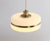 Nordic Glass Pendant Lights Rund Kreativ Personlighet Fjädring Lampa Matsal Enkel Modern Hem Ljus