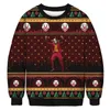 Men039s Ponts Unisexe Christmas Costume Cartoon Animation 3D Digital Fashion Longsleeved Shirt Hooded Ugly Sweater384699735420