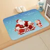 Laphil Merry Christmas Decorations voor thuis Santa Claus Flanel Deur Mat Kerst Ornamenten Gelukkig Nieuwjaar 2019 Feestartikelen